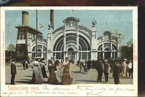 Ausstellung Industrie Gewerbe Kunst Duesseldorf 1902  Maschinenhalle