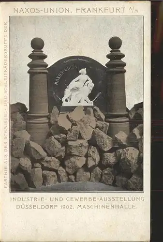 Ausstellung Industrie Gewerbe Kunst Duesseldorf 1902  Maschinenhalle Naxos Union Frankfurt a. M. 