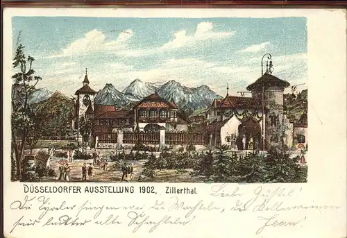 Ausstellung Industrie Gewerbe Kunst Duesseldorf 1902  Zillerthal