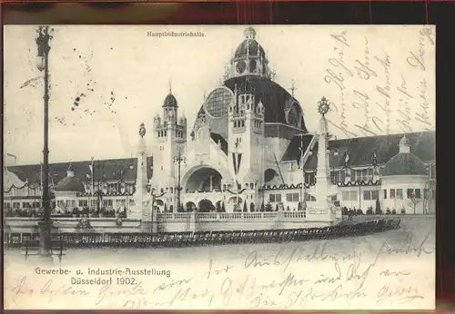 Ausstellung Industrie Gewerbe Kunst Duesseldorf 1902  Hauptindustriehalle