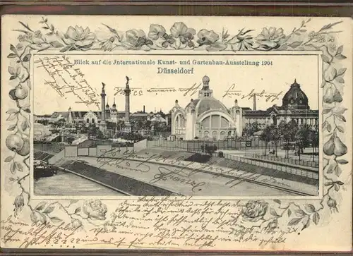 Ausstellung Kunst Gartenbau Duesseldorf 1904  Blumenrahmen