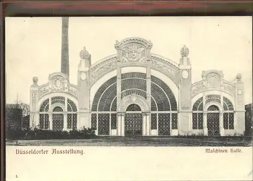 Ausstellung Industrie Gewerbe Kunst Duesseldorf 1902  Maschinen Halle
