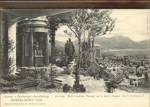 Ausstellung Kunst Gartenbau Duesseldorf 1904  Diorama 