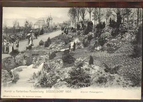 Ausstellung Kunst Gartenbau Duesseldorf 1904  Alpiner Felsengarten