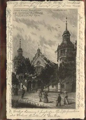 Ausstellung Kunst Gartenbau Duesseldorf 1904  Hauptrestaurant