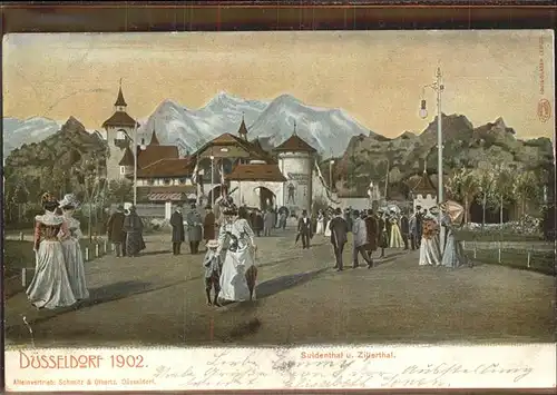 Ausstellung Industrie Gewerbe Kunst Duesseldorf 1902  Suldenthal Zillerthal