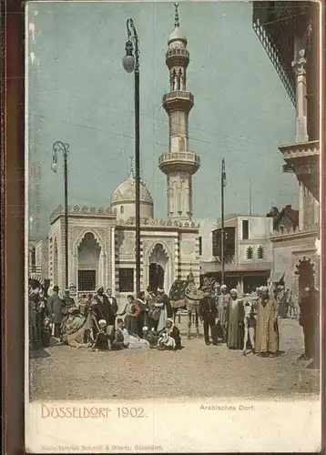 Ausstellung Industrie Gewerbe Kunst Duesseldorf 1902  Arabisches Dorf