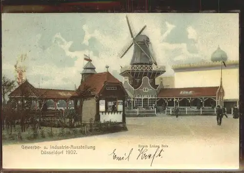 Ausstellung Industrie Gewerbe Kunst Duesseldorf 1902  Windmuehle