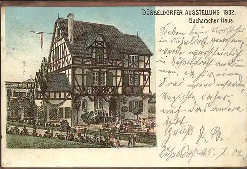 Ausstellung Industrie Gewerbe Kunst Duesseldorf 1902  Bacharacher Haus