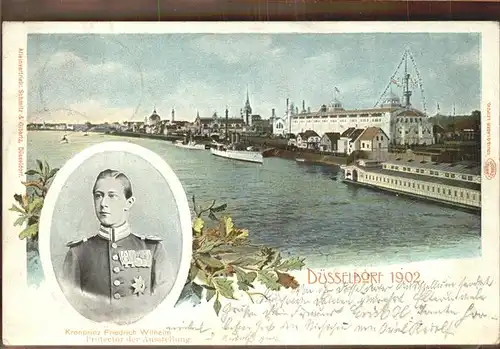 Ausstellung Industrie Gewerbe Kunst Duesseldorf 1902  Kronprinz Friedrich Wilhelm Protector d. Ausstellung