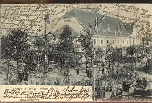 Ausstellung Industrie Gewerbe Kunst Duesseldorf 1902  Festhalle