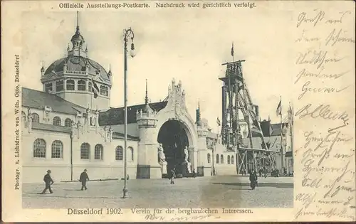 Ausstellung Industrie Gewerbe Kunst Duesseldorf 1902  Verein f. d. bergbaulichen Interessen