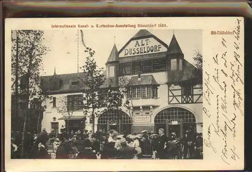 Ausstellung Kunst Gartenbau Duesseldorf 1904  Alt Duesseldorf