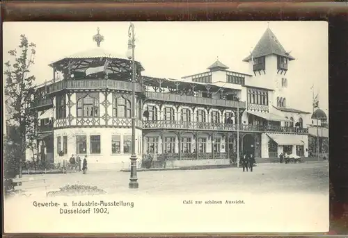 Ausstellung Industrie Gewerbe Kunst Duesseldorf 1902  Cafe zur schoenen Aussicht