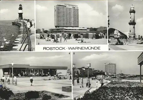 Rostock Warnemuende Konsum Gaststaette Teepott u.Interhotel Neptun Kat. Rostock