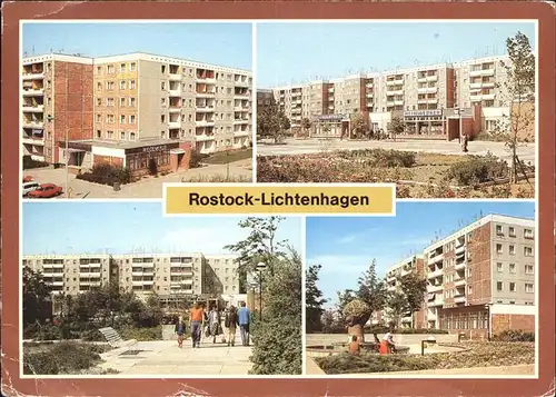 Rostock Lichtenhagen Gaststaette "Weidenkrug" u.Bauernbrunnen Kat. Rostock