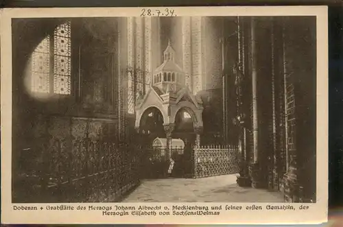 Doberan Bad Innenansicht von der Klosterkirche (Grabstaette v.Herzog Johann Albrecht v.Mecklenburg) Kat. Bad Doberan