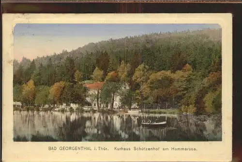 Georgenthal Kurhaus Schuetzenhof Hammersee Kat. Georgenthal