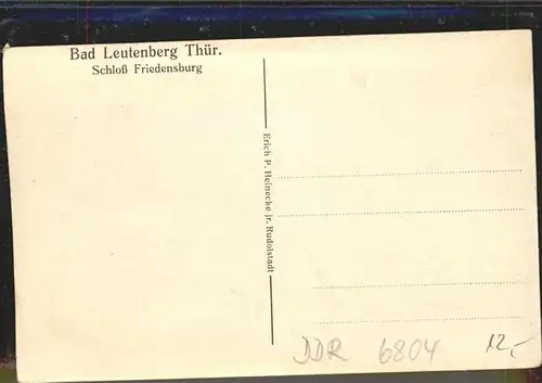 Bad Leutenberg Schloss Friedensburg (Burghof) / Leutenberg /Saalfeld-Rudolstadt LKR