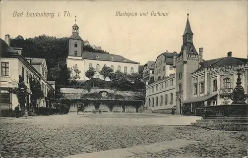 Bad Leutenberg Marktplatz mit Rathaus / Leutenberg /Saalfeld-Rudolstadt LKR
