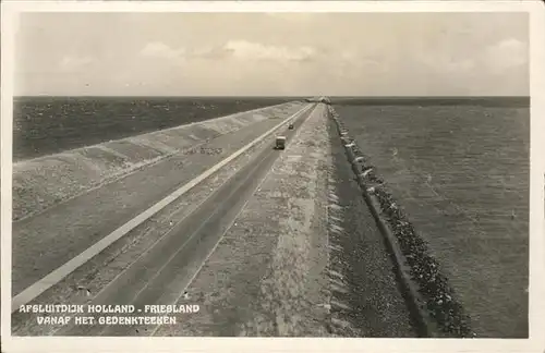 Afsluitdijk Holland Friesland Gedenkteeken Kat. Niederlande