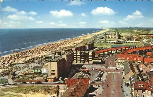 Zandvoort Aan Zee Panorama Strand Kat. Niederlande