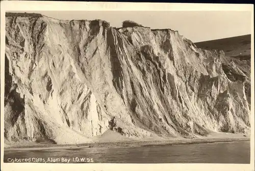 Alum Bay Isle of Wight Coloured Cliffs Kat. Grossbritannien