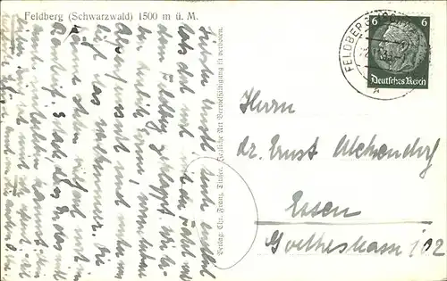 Verlag Franz Nr. 4915 Feldberg Schwarzwald  Kat. Titisee Neustadt