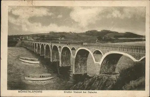 Moehnetalsperre Grosser Viadukt bei Delecke Kat. Sundern (Sauerland)