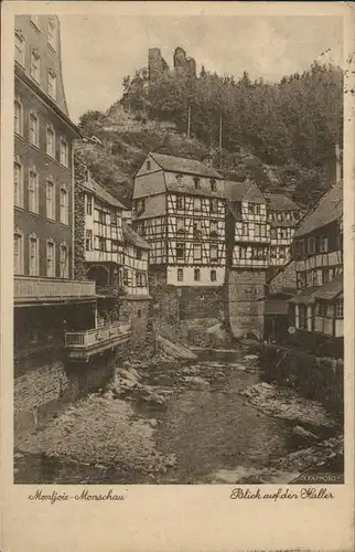 Montjoie Monschau Rur mit Blick zum Haller