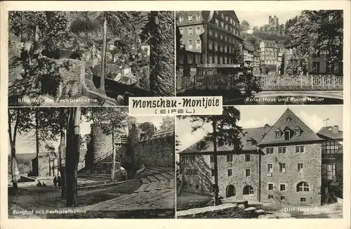 Monschau Montjoie Festspielbuehne Rotes Haus Ruine Haller Burghof DJH Jugendburg