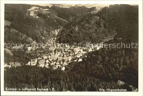 Bad Berneck Fliegeraufnahme Kneipp und Luftkurort Kat. Bad Berneck Fichtelgebirge