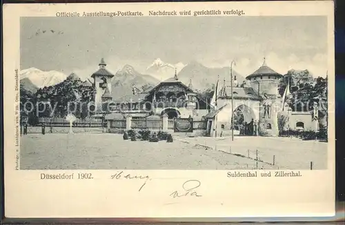 Ausstellung Industrie Gewerbe Kunst Duesseldorf 1902  Suldenthal Zillerthal Kat. Duesseldorf