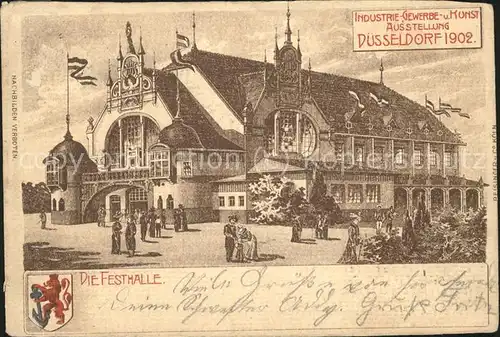 Ausstellung Industrie Gewerbe Kunst Duesseldorf 1902  Festhalle  Kat. Duesseldorf