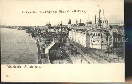 Ausstellung Industrie Gewerbe Kunst Duesseldorf 1902  Gebaeude Firma Krupp  Kat. Duesseldorf