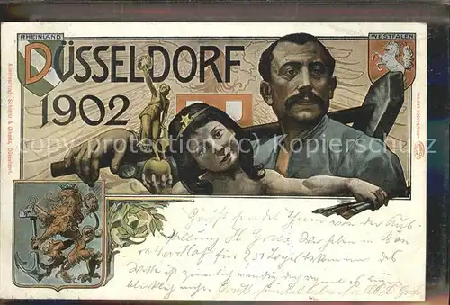 Ausstellung Industrie Gewerbe Kunst Duesseldorf 1902  Schmied Kat. Duesseldorf