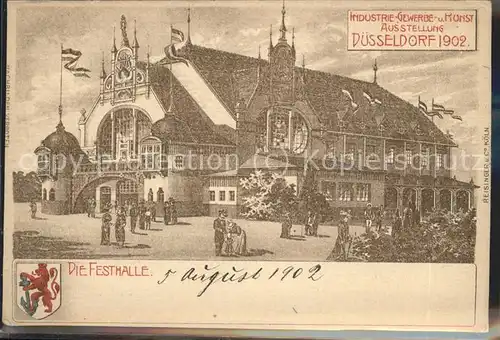 Ausstellung Industrie Gewerbe Kunst Duesseldorf 1902  Festhalle Kat. Duesseldorf