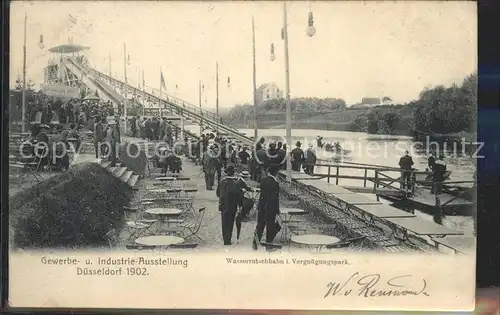 Ausstellung Industrie Gewerbe Kunst Duesseldorf 1902  Wasserrutschbahn Vergnuegungspark Kat. Duesseldorf