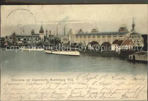 Ausstellung Industrie Gewerbe Kunst Duesseldorf 1902  Rheinansicht  Kat. Duesseldorf