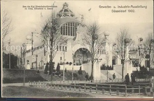Ausstellung Industrie Gewerbe Kunst Duesseldorf 1902  Bau der Eisenbahndirektionen Koeln Elberfeld Essen Kat. Duesseldorf