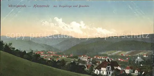 Wernigerode Hasserode Blick auf den Brocken