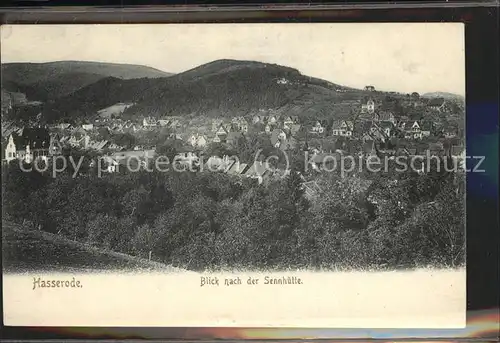 Wernigerode Hasserode Blick zur Sennhuette