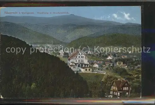 Wernigerode Hasserode Hotel Waldburg und Brockenblick