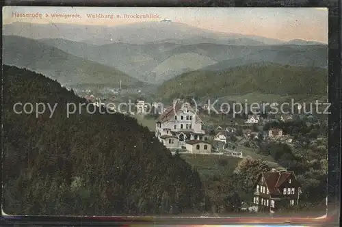 Wernigerode Hasserode Hoterl Waldburg u.Brockenblick