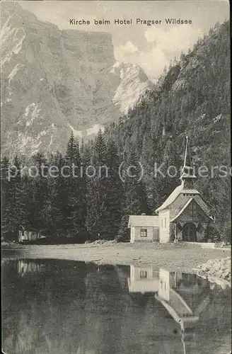 Pragser Wild See Kirche Kat. Italien