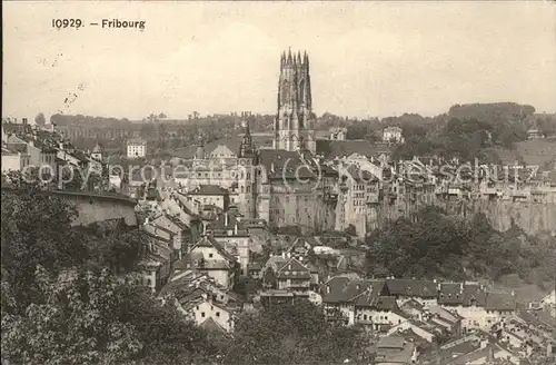 Fribourg FR Ortsansicht Kirche Kat. Fribourg FR