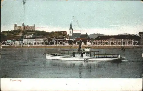 Pozsony Binnenschifffahrt Dampfer Kat. Slowakische Republik