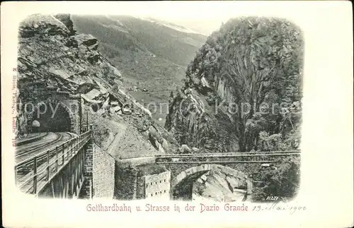 Gotthardbahn Strasse Dazio Grande  Kat. Eisenbahn