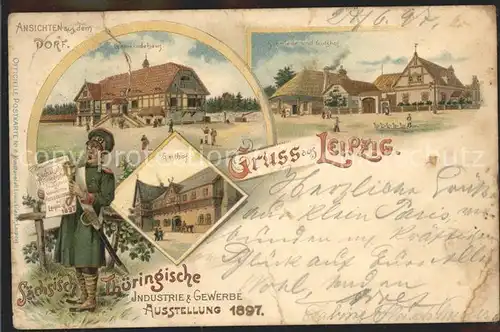 Ausstellung Industrie Gewerbe Leipzig 1897 Gemeindehaus Schmiede Gutshof  Kat. Leipzig