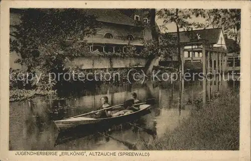 Altzauche Jugendherberge "Erlkoenig" Kaupe Wasserstrasse Paddelboot